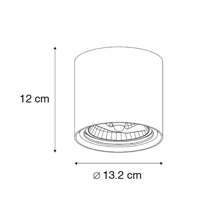 QAZQA Smart opbouwspot wit draai- en kantelbaar incl. Wifi GU10 111mm