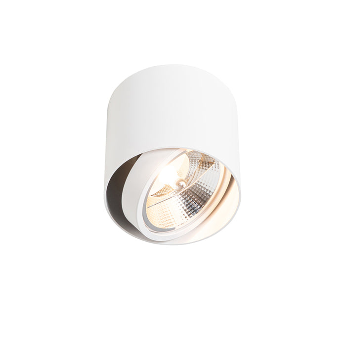 QAZQA Smart opbouwspot wit draai- en kantelbaar incl. Wifi GU10 111mm