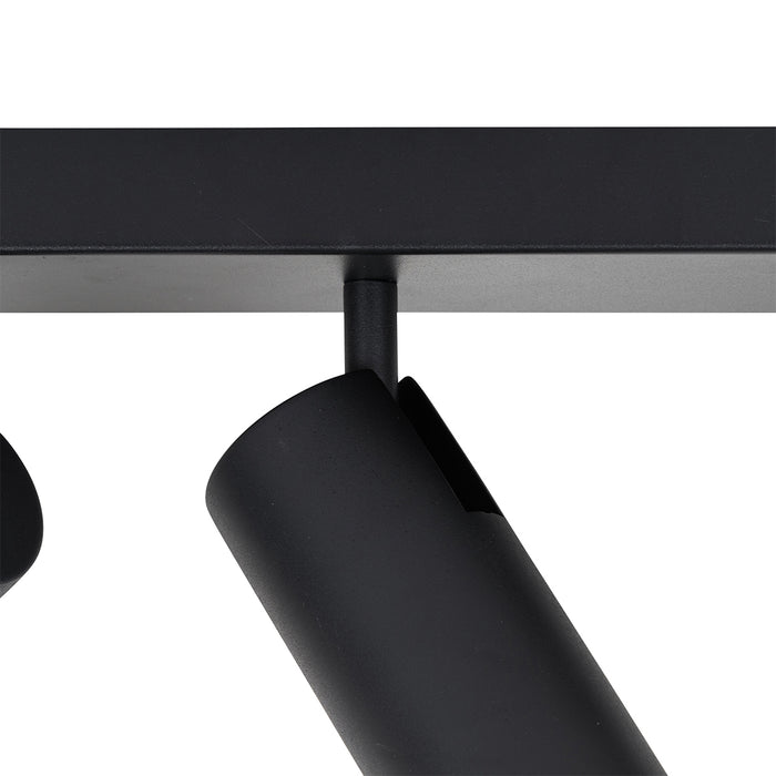 QAZQA Smart plafondspot zwart 2-lichts verstelbaar incl. 2 Wifi GU10