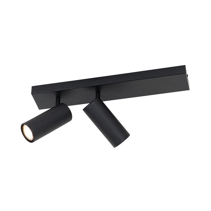 QAZQA Smart plafondspot zwart 2-lichts verstelbaar incl. 2 Wifi GU10