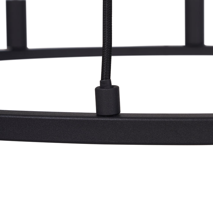 QAZQA Industriële hanglamp zwart 9-lichts - Knight