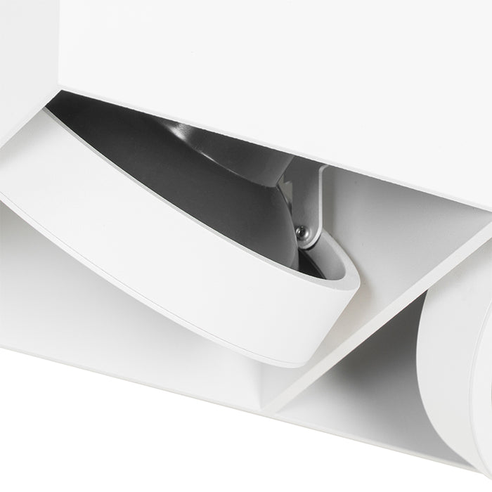 QAZQA Smart spot wit rechthoekig 2-lichts incl. 2 Wifi GU10 111mm -