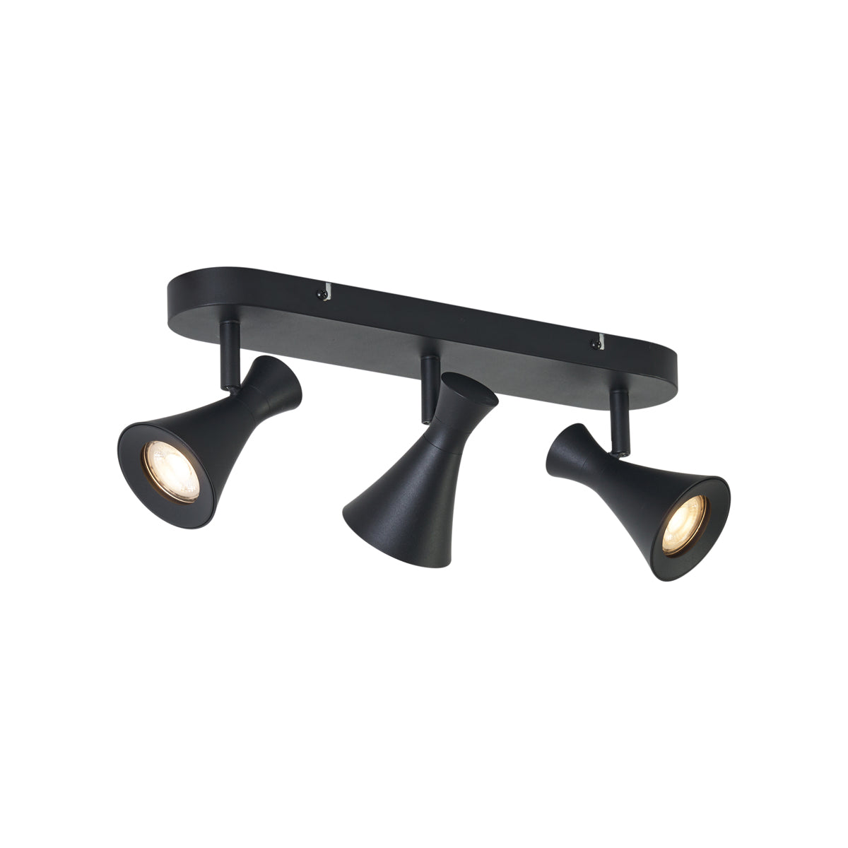 QAZQA Moderne plafondspot zwart 3-lichts draai- en kantelbaar -