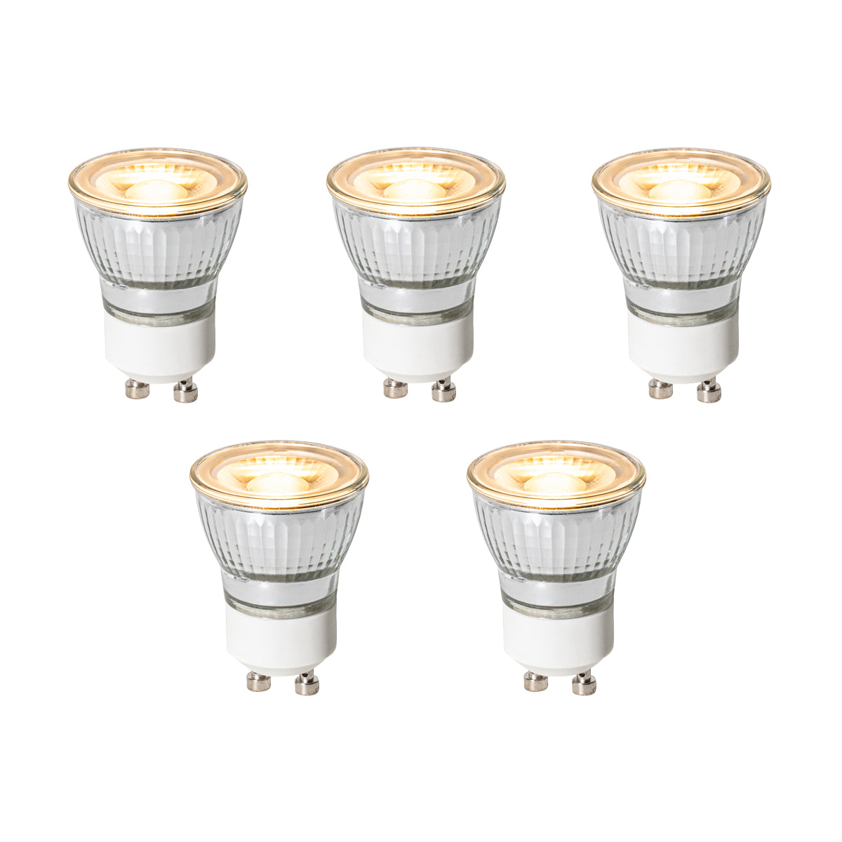 LUEDD Set van 5 GU10 3-staps dimbaar LED lampen 35mm 4W 220 lm 2700K