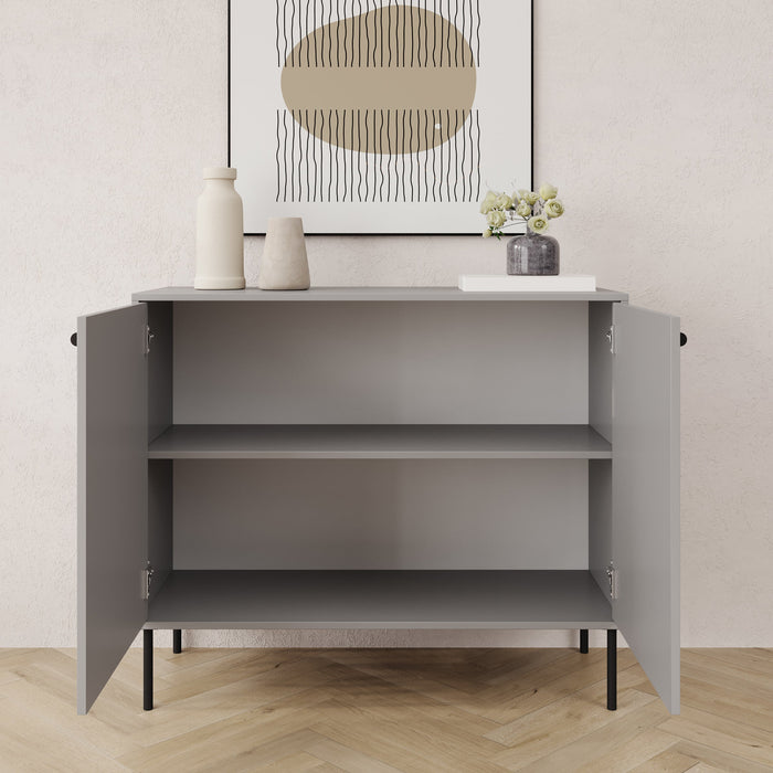 Meubella - Dressoir Ilux - Grijs - 105 cm