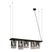 QAZQA Moderne hanglamp zwart met smoke glas 5-lichts - Hybrid