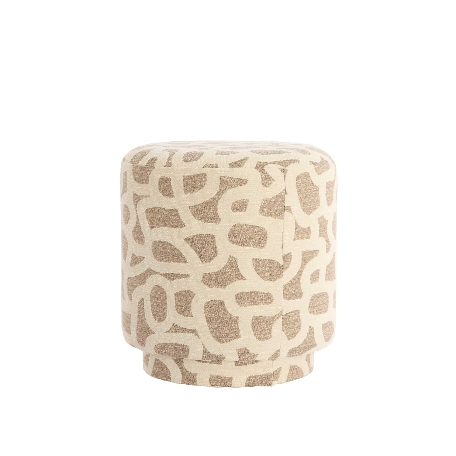 Light & Living Poef Davonte - Bruin - Ø40x44cm