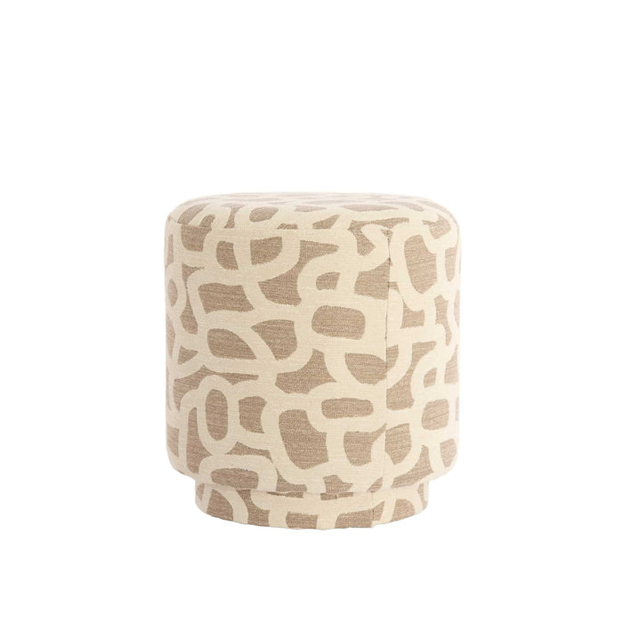 Light & Living Poef Davonte - Bruin - Ø40x44cm