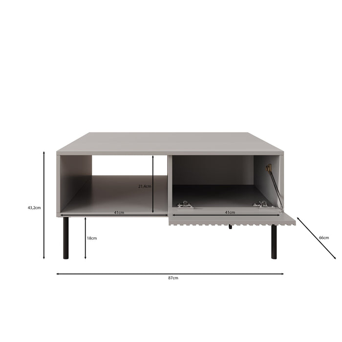 Meubella - Salontafel Ilux - Grijs - 87 cm