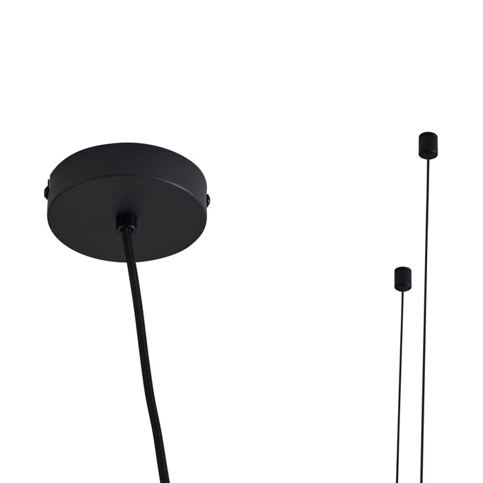 QAZQA Moderne hanglamp zwart met smoke glas 5-lichts - Hybrid