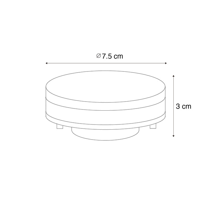 LUEDD Set van 5 GX53 LED lampen 7W 750 lm 3000K