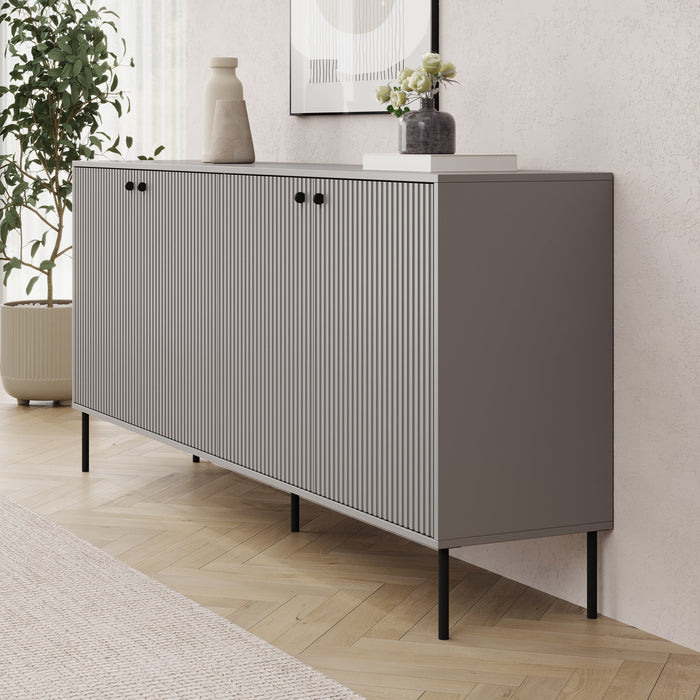Meubella - Dressoir Ilux - Grijs - 207 cm