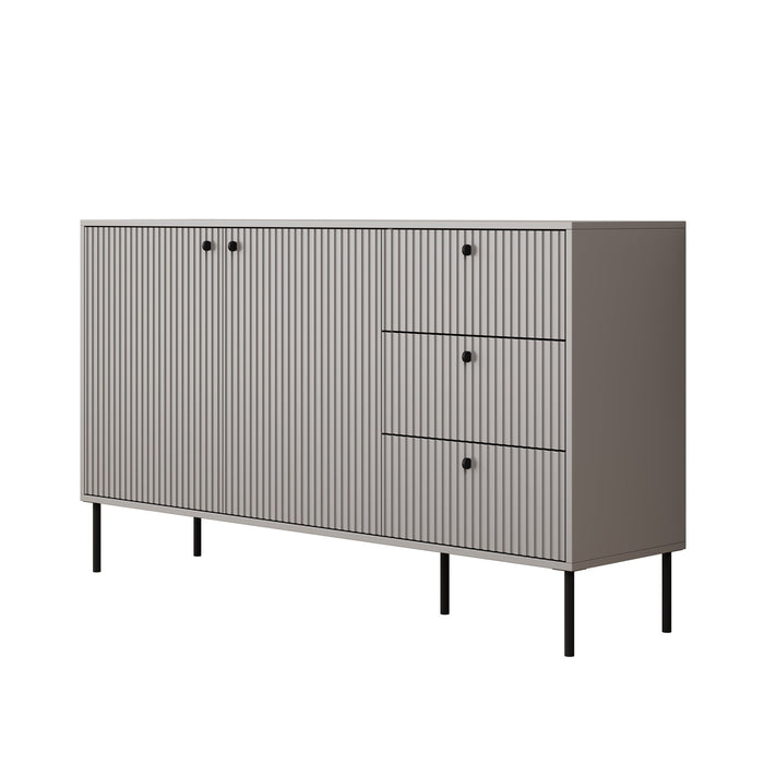 Meubella - Dressoir Ilux - Grijs - 156 cm
