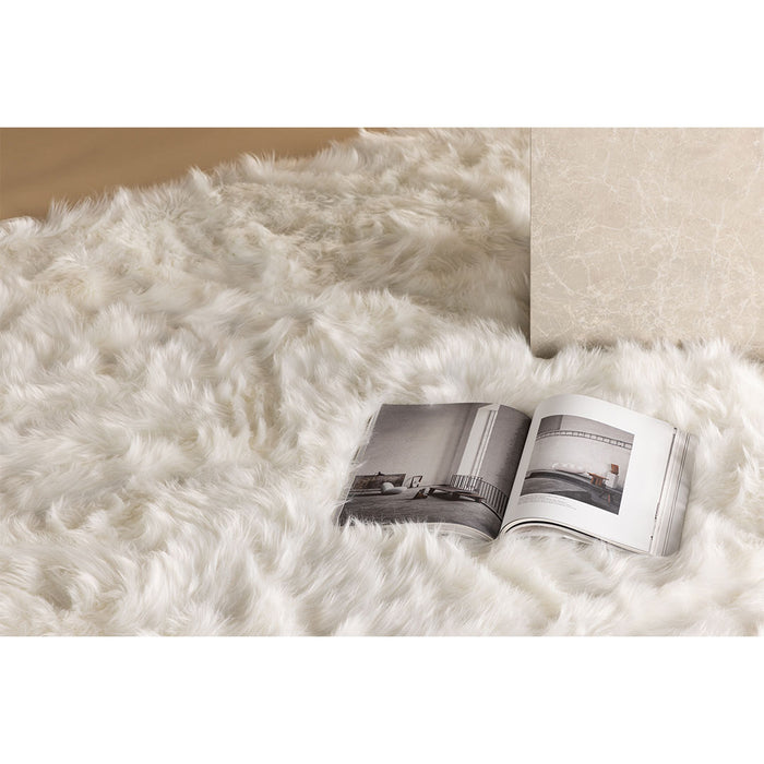 Hioshop Katy vloerkleed 230x160cm wit.