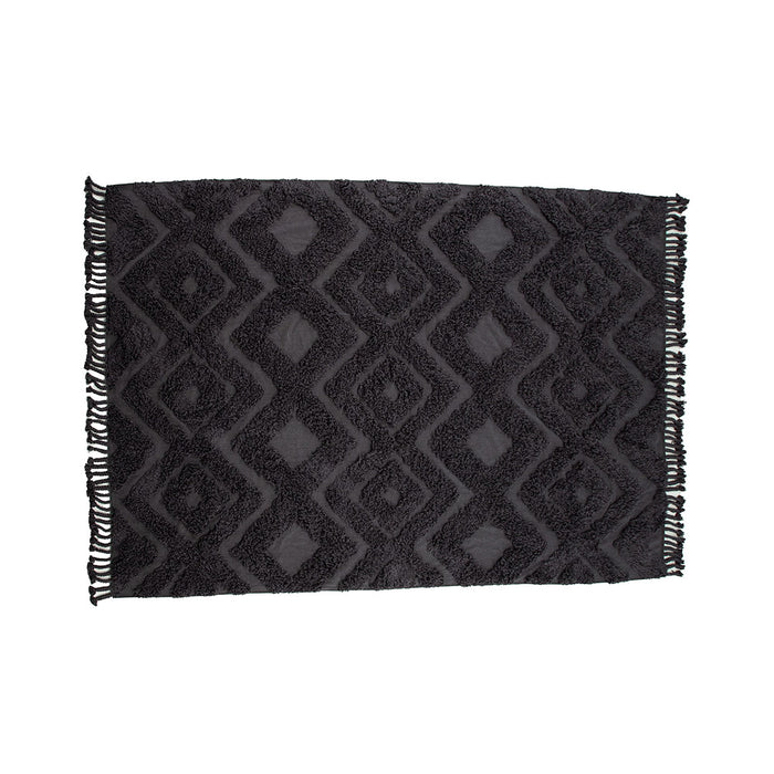 Hioshop Hilma vloerkleed 300x200cm donkergrijs.