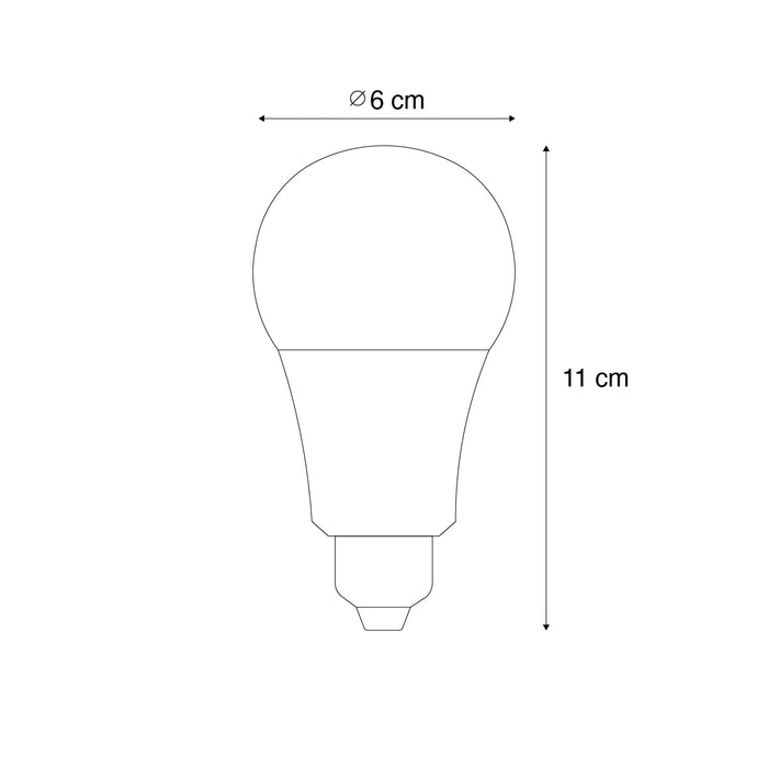 QAZQA Set van 3 smart E27 dimbare LED lampen A60 9W 806 lm