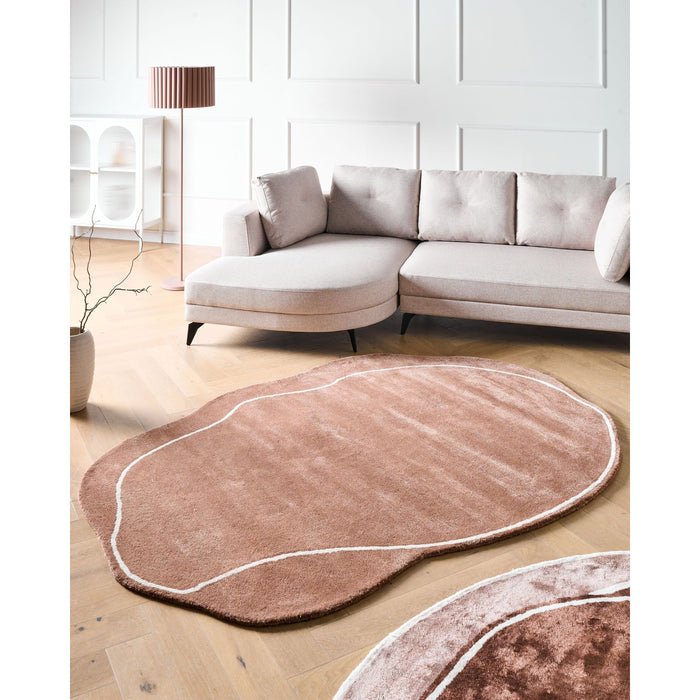 Beliani - DERA - Vloerkleed - Bruin - 160 x 230 cm - Viscose