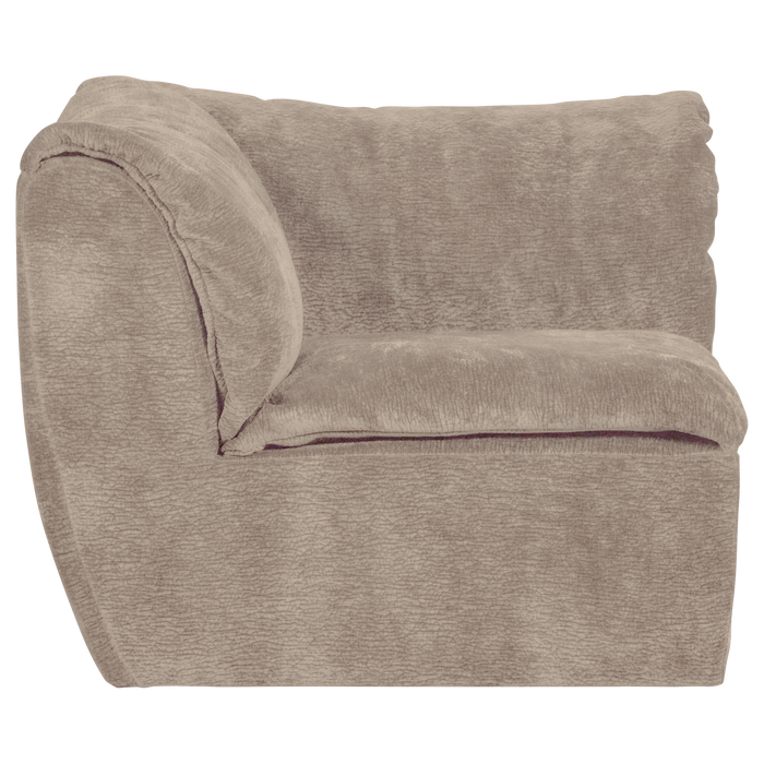 WOOOD Baggy Hoekelement - 3D Chenille - Zand - 81x96x96
