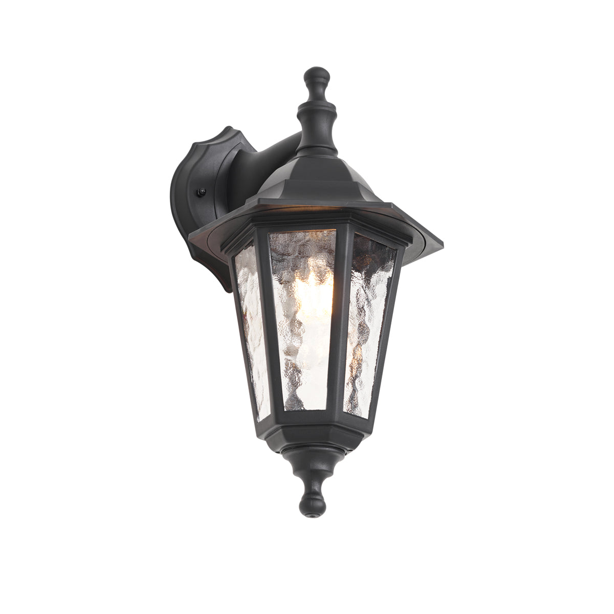 QAZQA Klassieke buiten wandlamp zwart IP44 - New Haven Hammered