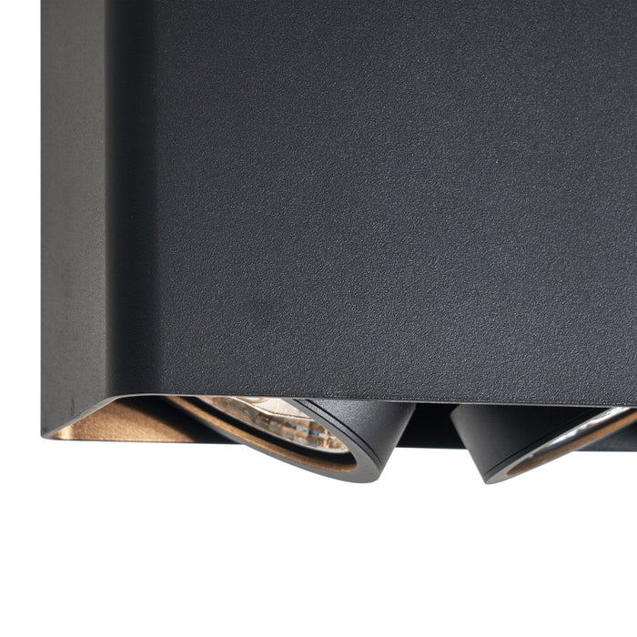 QAZQA Design opbouwspot zwart GU10 70mm 2-lichts draai- en kantelbaar