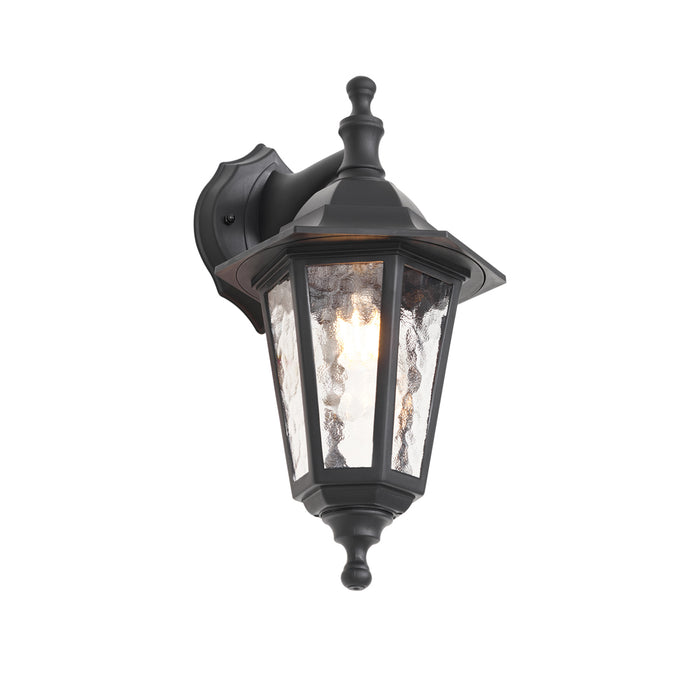 QAZQA Klassieke buiten wandlamp zwart IP44 - New Haven Hammered