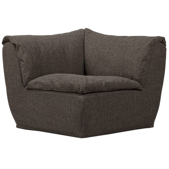 WOOOD Baggy Hoekelement - Geweven Stof - Warmgrijs Melange - 81x96x96