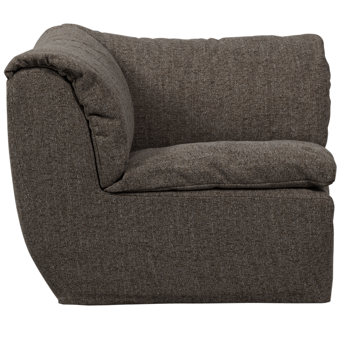 WOOOD Baggy Hoekelement - Geweven Stof - Warmgrijs Melange - 81x96x96