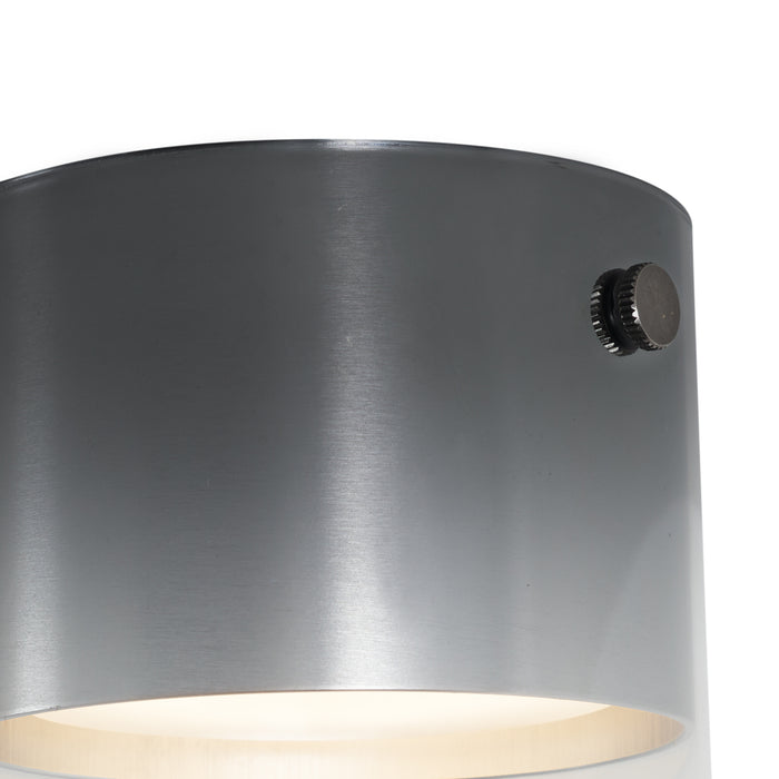 QAZQA Moderne opbouwspot gunmetal met glas - Drain