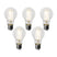 LUEDD Set van 5 E27 dimbare LED lamp A60 6W 500 lm 3000K