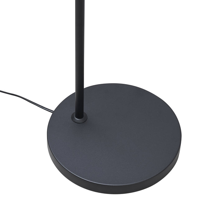 QAZQA Art Deco vloerlamp zwart met smoke glas - Sandra