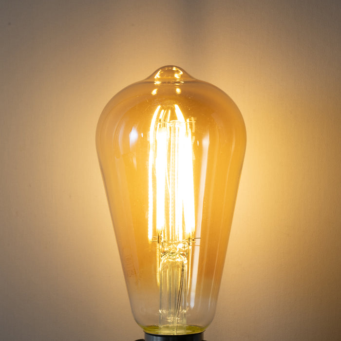 LUEDD E27 3-staps dimbare LED lamp ST64 goud 6W 700 lm 2700K