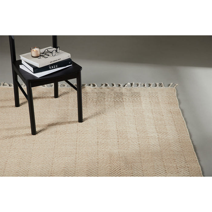Hioshop Loke vloerkleed 300x203cm beige.