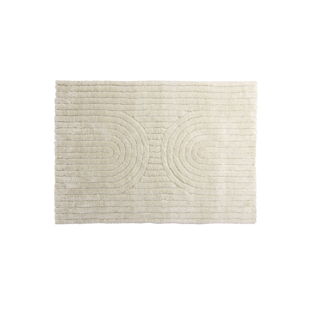 Hioshop Niklas vloerkleed 230x160cm wit.