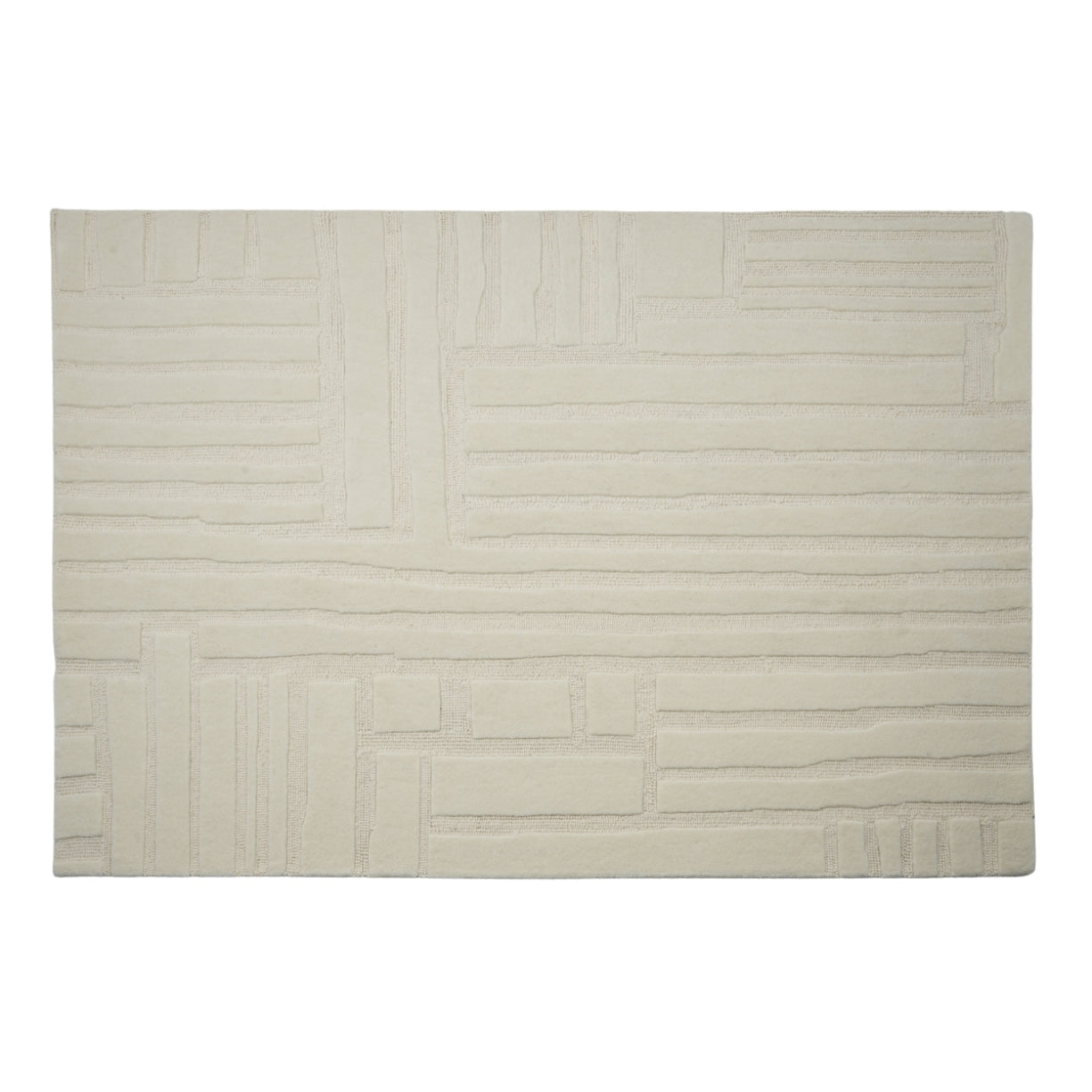 Giga Meubel - Vloerkleed Rechthoek - Beige Wol - 160x230x2cm - Novi