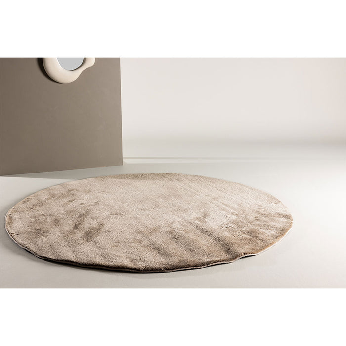 Hioshop Blanca vloerkleed Ø200 cm beige.