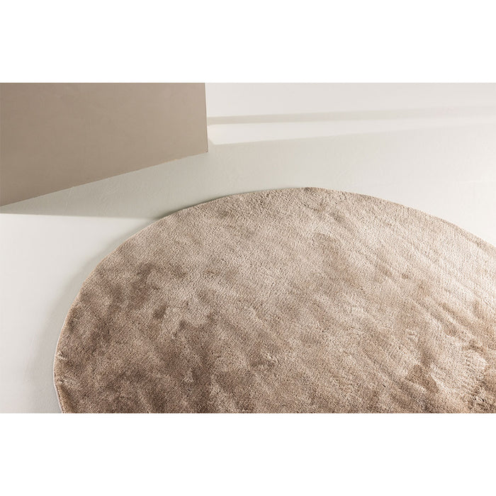 Hioshop Blanca vloerkleed Ø200 cm beige.
