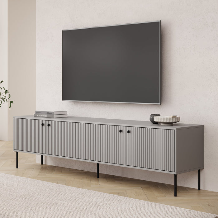 Meubella - TV-Meubel Ilux - Grijs - 204 cm