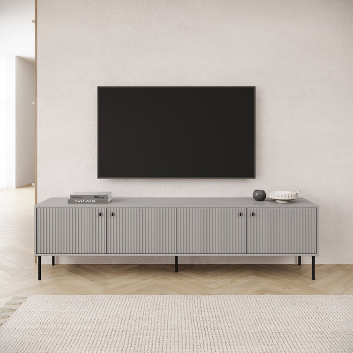 Meubella - TV-Meubel Ilux - Grijs - 204 cm