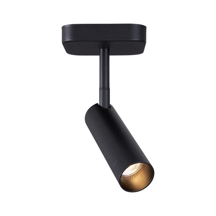 QAZQA Moderne plafondspot zwart rond GU10 35mm draai- en kantelbaar -