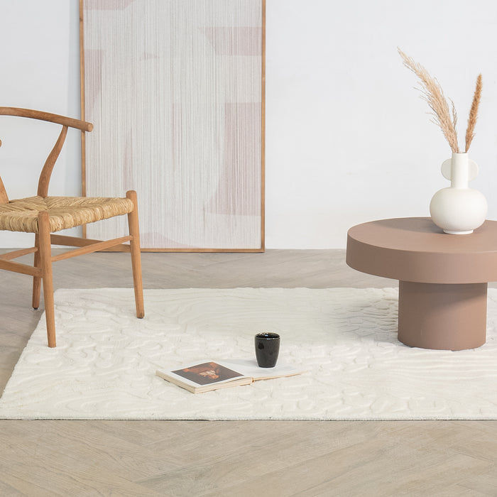 Giga Meubel - Vloerkleed Rechthoek - Beige Wol - 200x300x2cm - Kenza