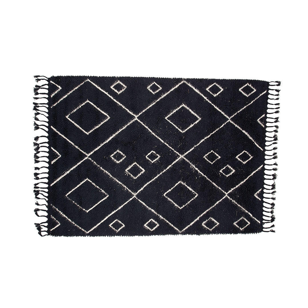 Hioshop David vloerkleed 300x202cm zwart.