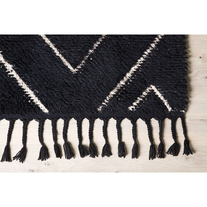 Hioshop David vloerkleed 300x202cm zwart.