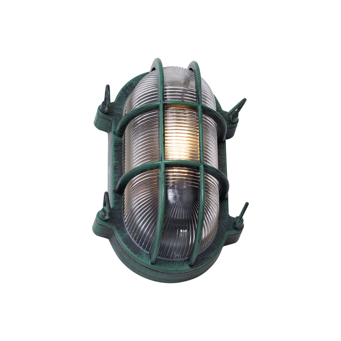 QAZQA Buiten wandlamp groen ovaal IP44 - Noutica