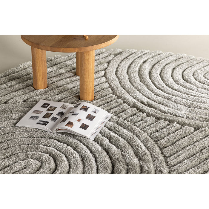 Hioshop Niklas vloerkleed 200x200cm grijs.