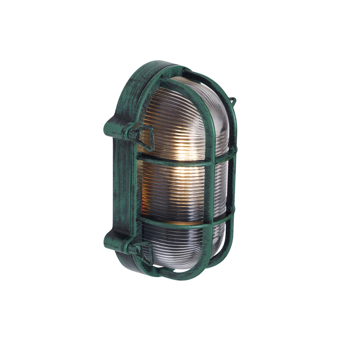 QAZQA Buiten wandlamp groen ovaal IP44 - Noutica