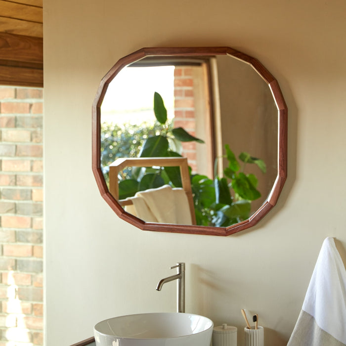 Tikamoon - Spiegel in massief palissanderhout 80x70 cm Jade