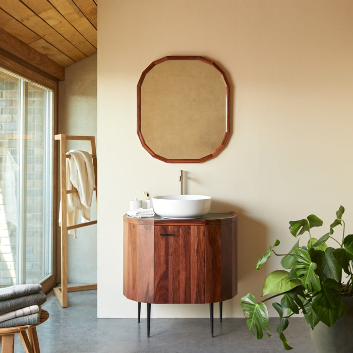 Tikamoon - Spiegel in massief palissanderhout 80x70 cm Jade