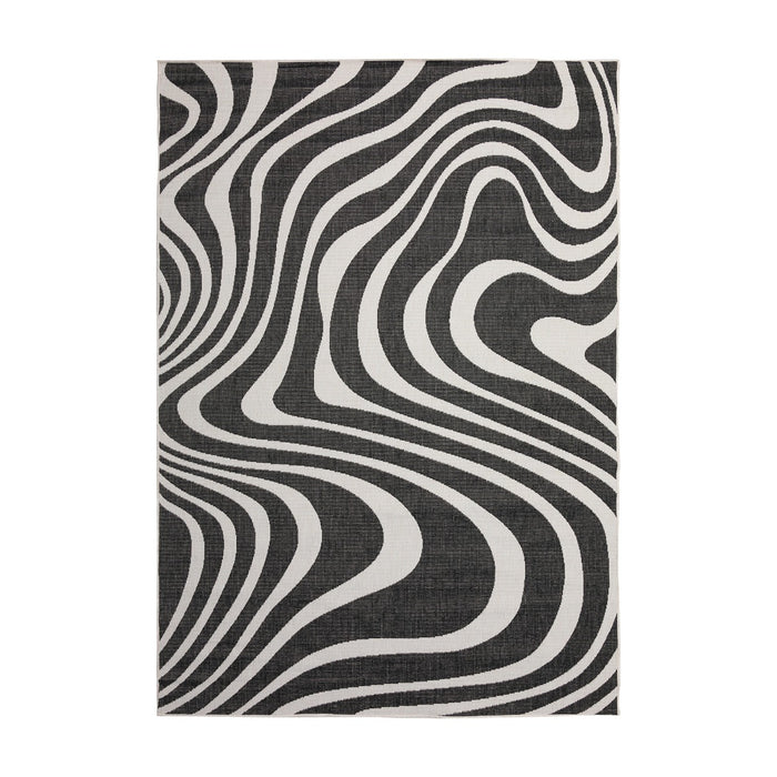 Interieur05 Buitenkleed Swirl Zwart 160 x 230cm