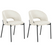 Beliani - PENNY - Eetkamerstoel set van 2 - Lichtbeige - Stof