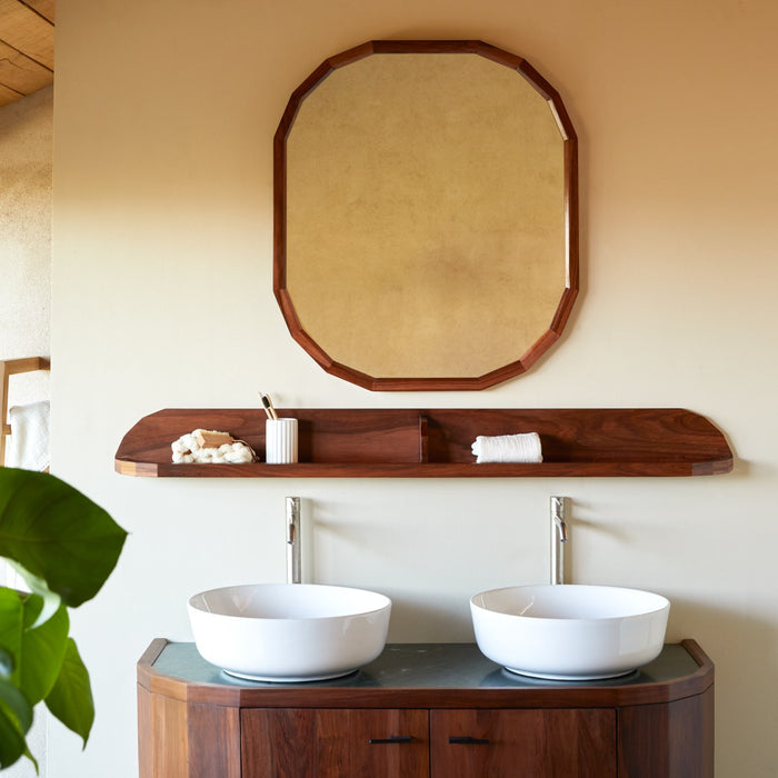 Tikamoon - Badkamerwandplank in massief palissanderhout 140 cm